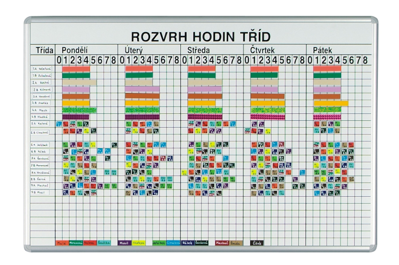 Tabule na rozvrh hodin 26