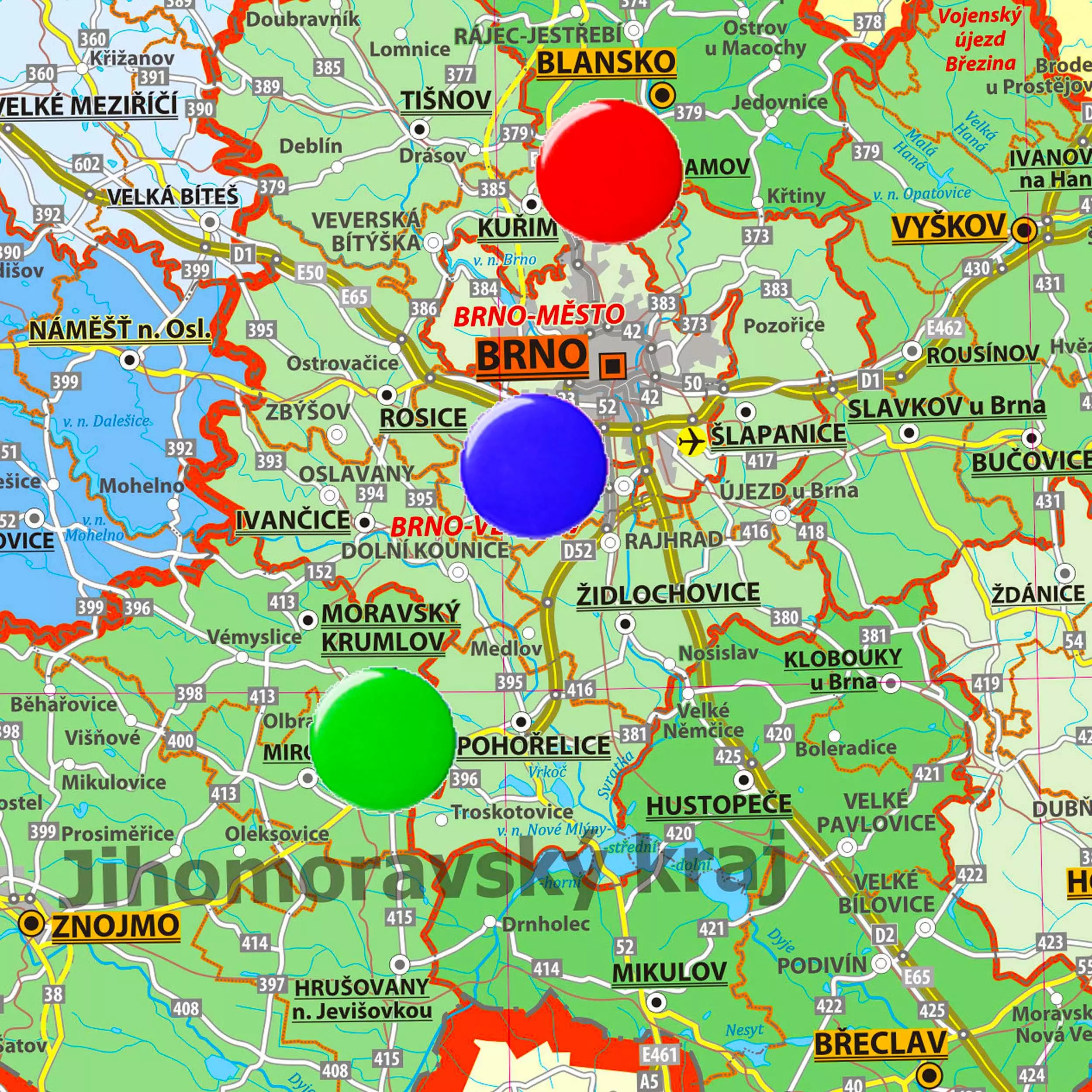 ČR - administrativní mapa magnet