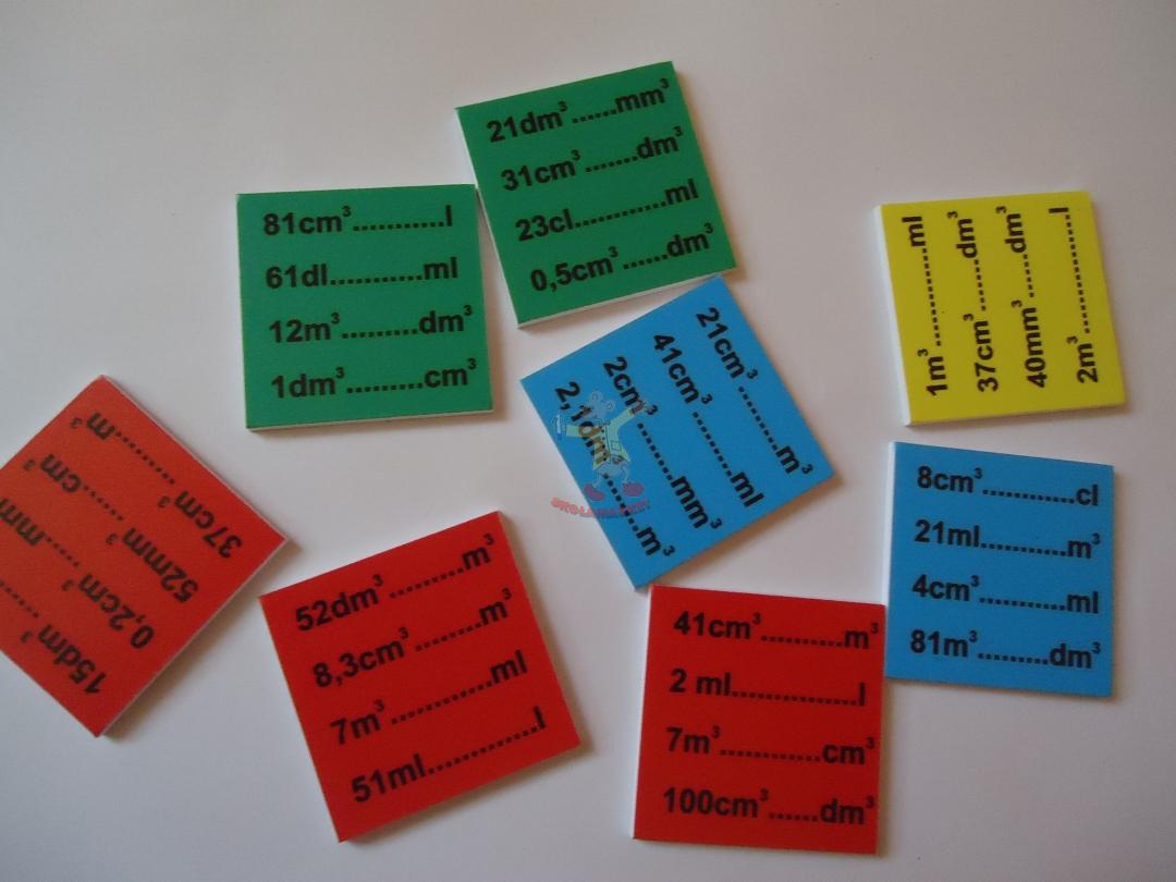 Převody jednotek - samoprocvičovací karty