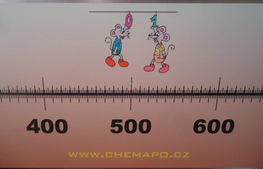 Číselné magnetické osy od 0 do 1000