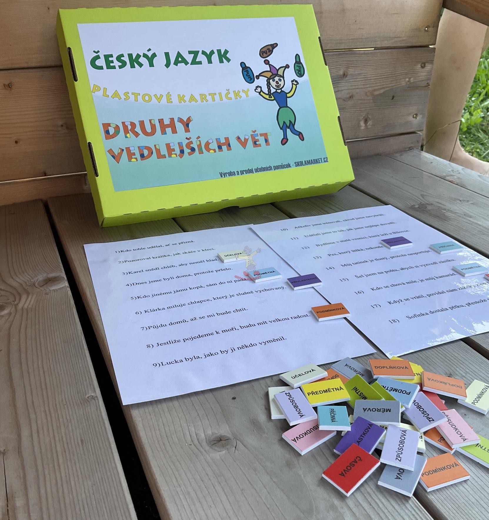 Druhy vedlejších vět - kartičky