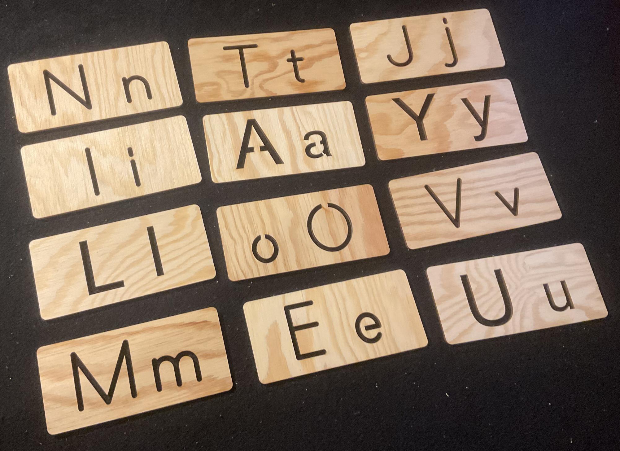 Šablona na psaní abecedy - tiskací