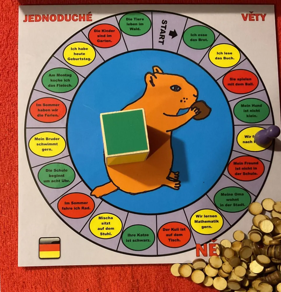 Společenská hra jednoduché věty německy