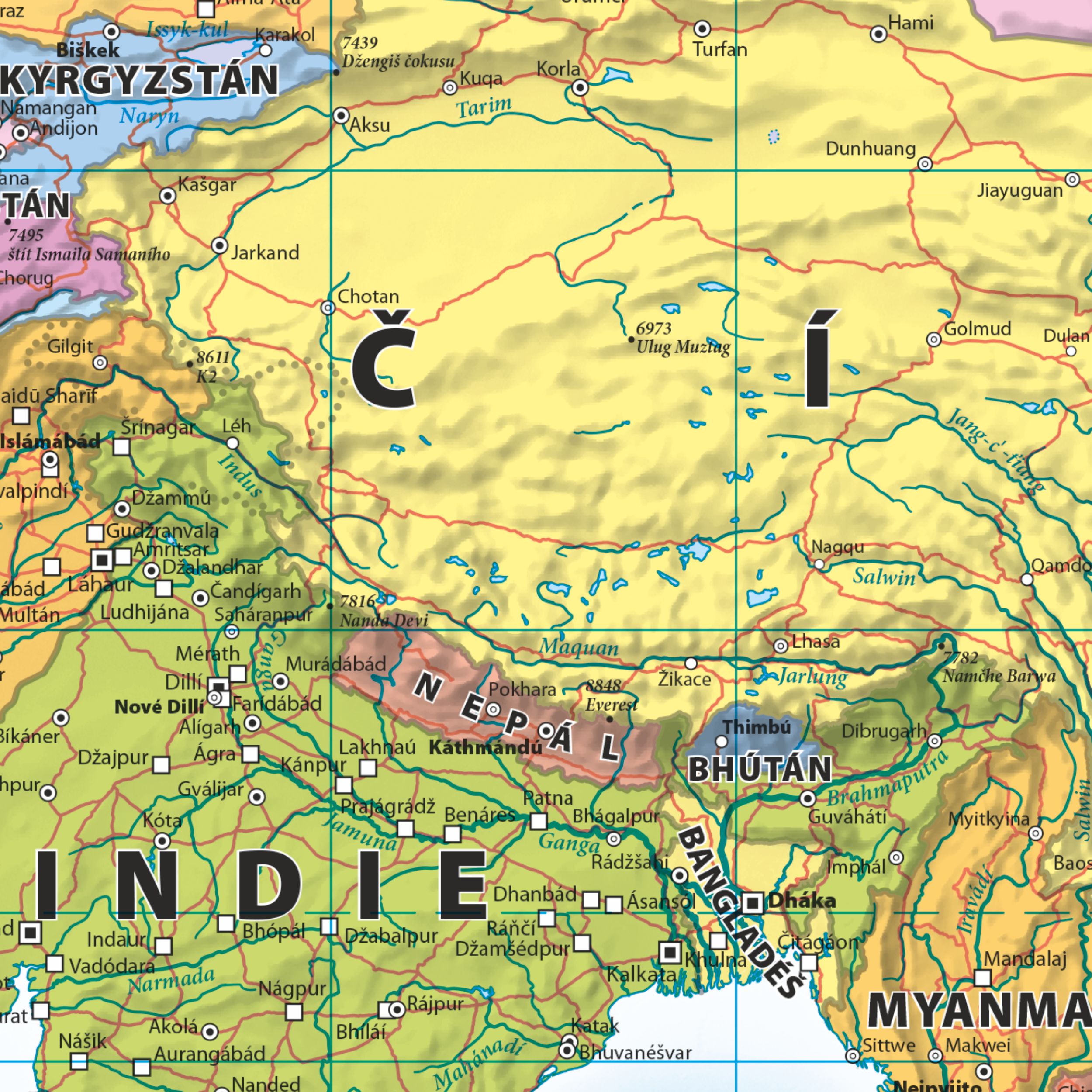 Svět - nástěnná politická mapa plakát