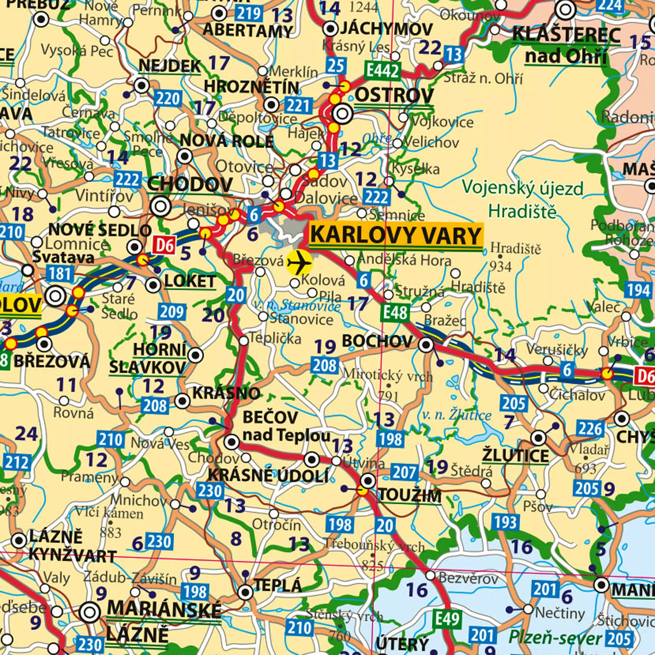 ČR - administrativní a silniční mapa plakát
