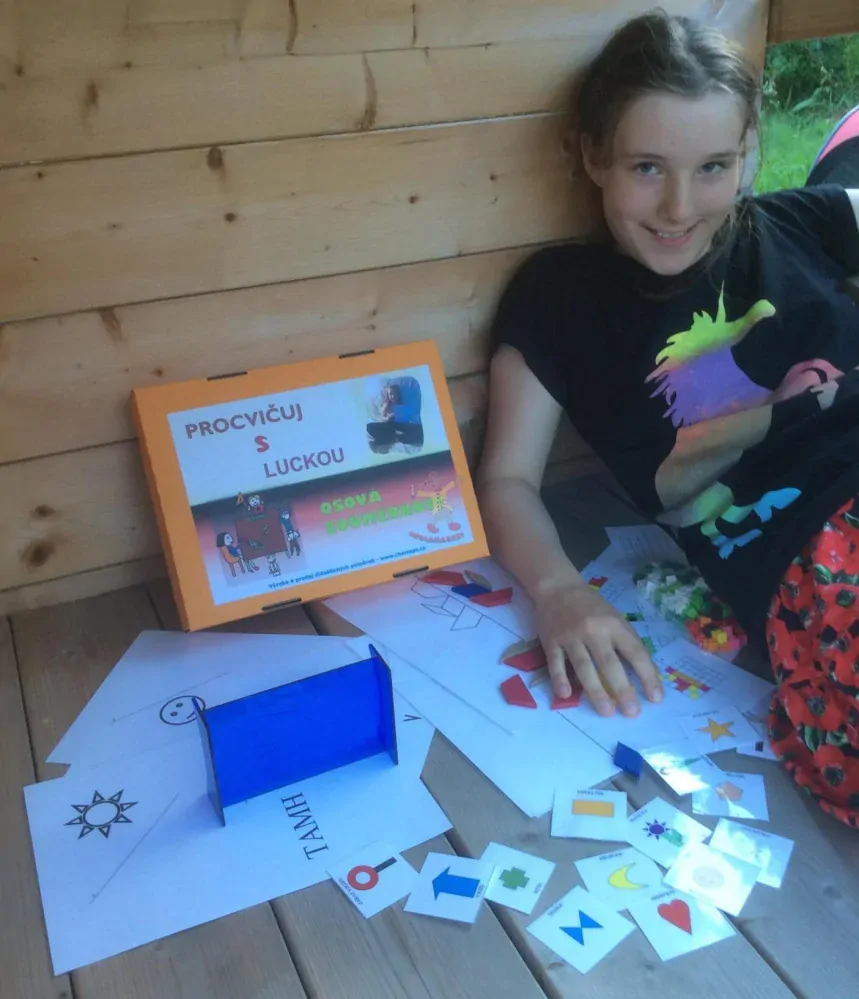 Procvičuj s Luckou - osová souměrnost