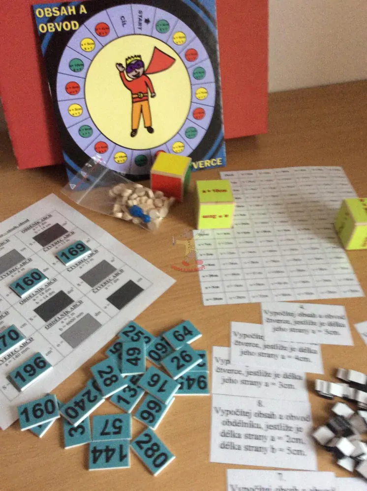 Procvičuj s Luckou - obvody a obsahy čtverců a obdélníků I