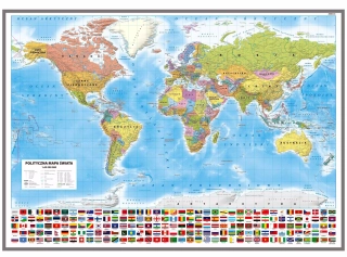 Svět - nástěnná politická mapa magnet