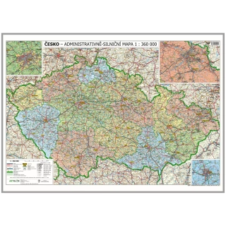 ČR - administrativní a silniční mapa magnet