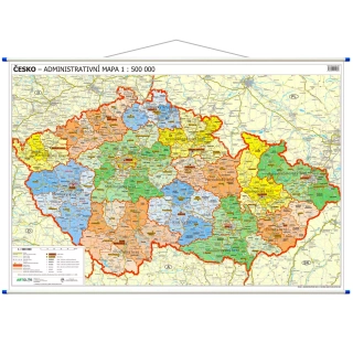 ČR - administrativní mapa plakát